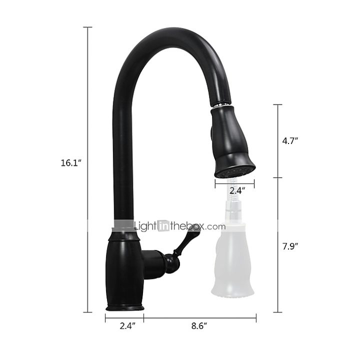 Robinet De Cuisine – Mitigeur Un Trou Bronze Huilé Pull-Out dedans Robinet Extérieur Décoratif Leroy Merlin