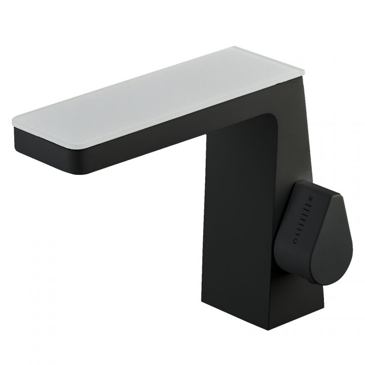 Robinet Mitigeur Pour Lavabo Ou Vasque Nt7320 Effet Cascade intérieur Robinet Noir Mat