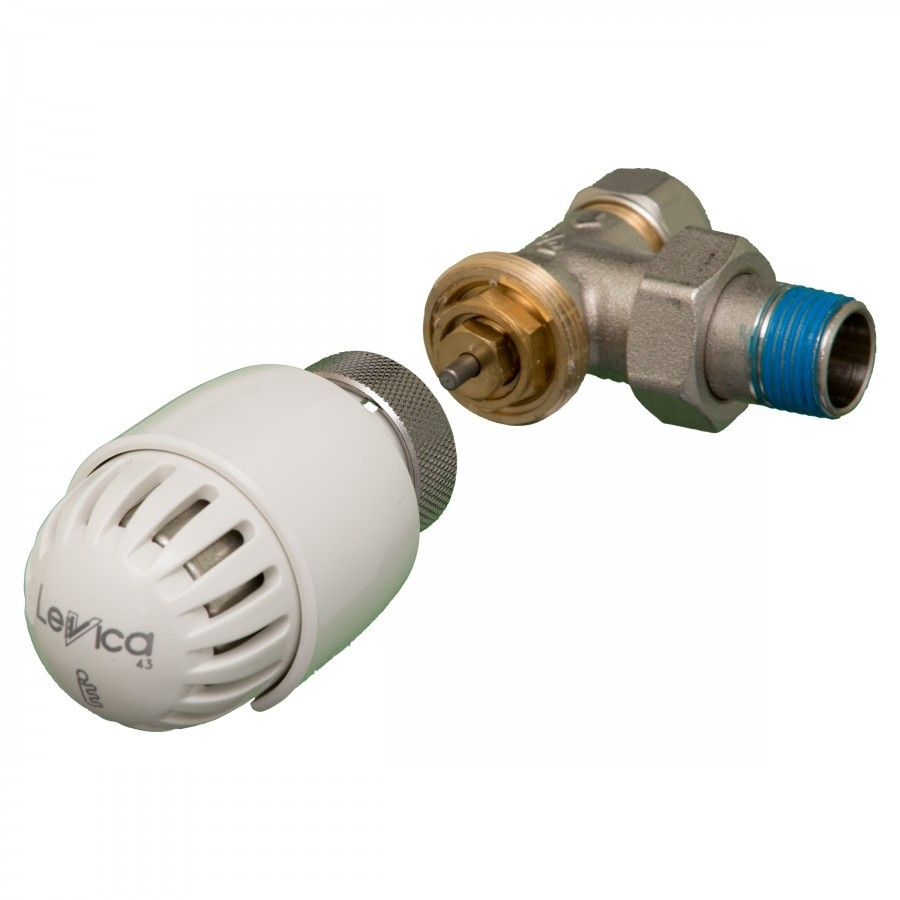 Robinet Thermostatique Ø16 Mm Avec Tête Thermostatique Levica - Mr.bricolage intérieur Tête De Robinet Thermostatique
