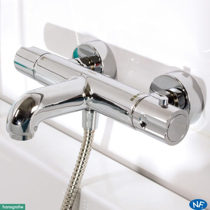 Robinetterie De Chantier Mitigeur Thermostatique Bain/douche à Mitigeur Douche Double Sortie