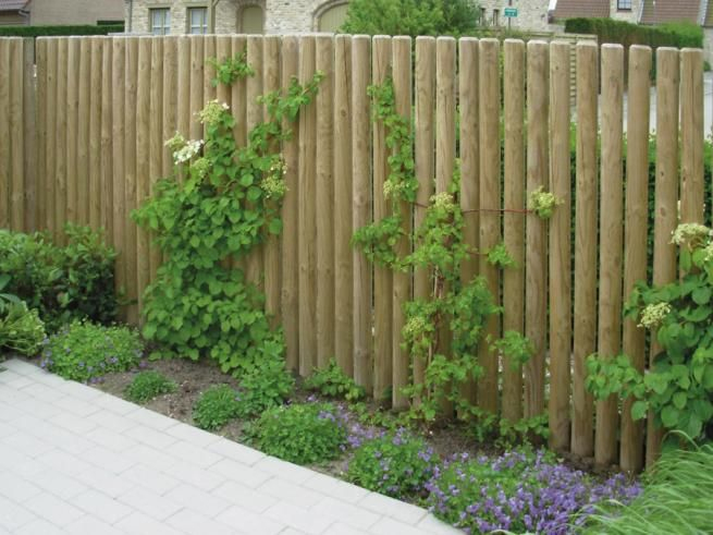 Rondins Bois | Amenagement Jardin, Cloture Jardin, Déco Jardin tout Barrière Bois Jardin