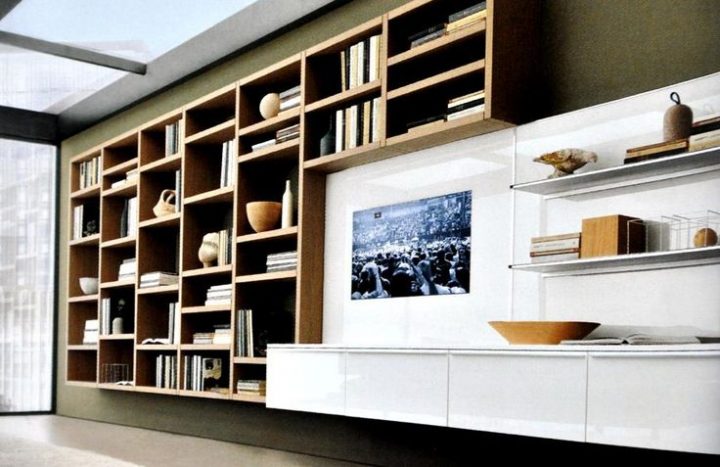 Salle À Manger – Bibliothèque Moderne En Bois Et Meuble tout Bibliothèque But