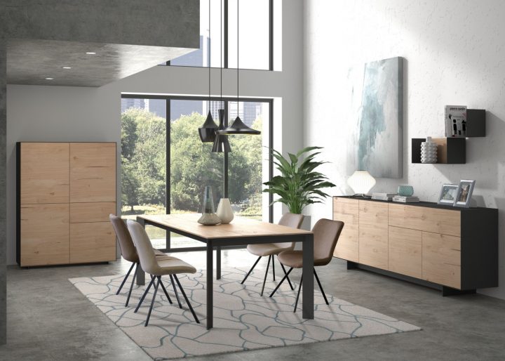 Salle À Manger Complète Brooklyn: Dressoir 242Cm, Table à Salle A Manger Complete Belgique