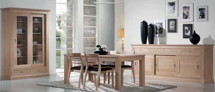 Salle À Manger Contemporaine Capri serapportantà Salle A Manger En Chene Massif Moderne