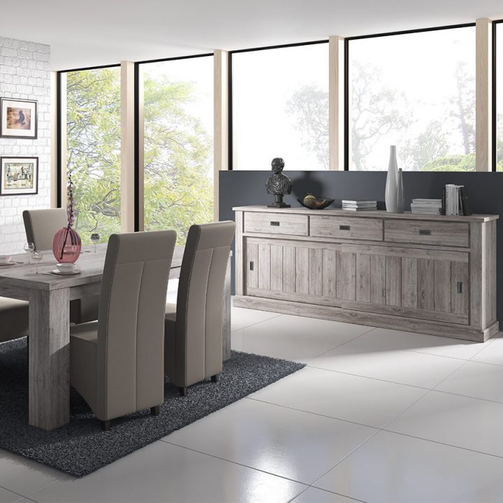 Salle À Manger Contemporaine Couleur Bois Gladis pour Armoire De Salle À Manger