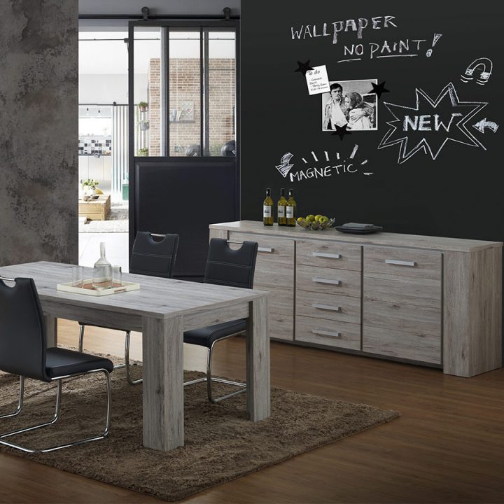 Salle A Manger Contemporaine Couleur Chêne Eliora pour Meuble De Salle À Manger Moderne