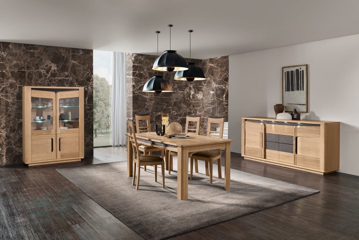 Salle À Manger Contemporaine En Chêne Clair – Bella concernant Meuble De Salle À Manger Moderne