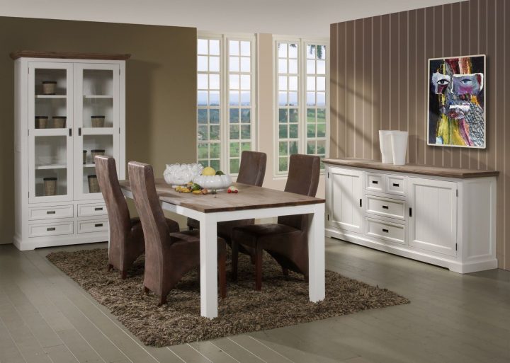 Salle À Manger Contemporaine Havana/blanc Kiaro Ii | Salle À à Modèle De Salle À Manger Contemporaine