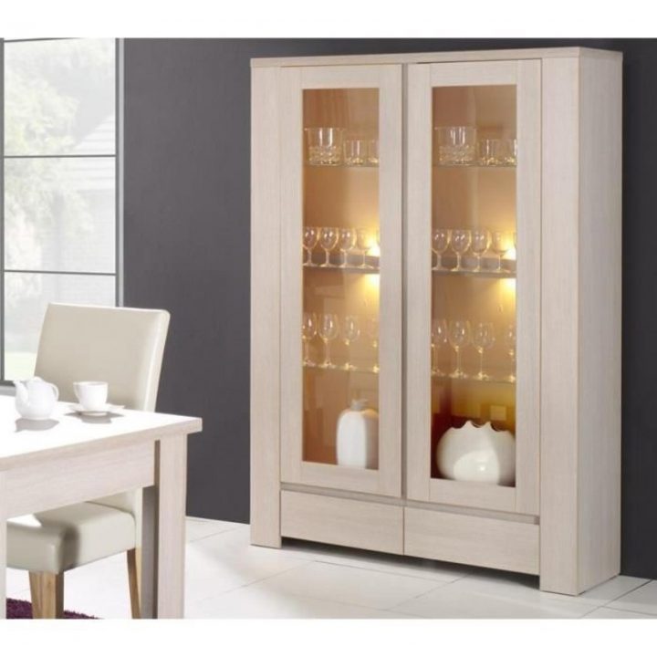 Salle À Manger Metza Buffet + Vitrine + Table concernant Buffet Salle À Manger Pas Cher