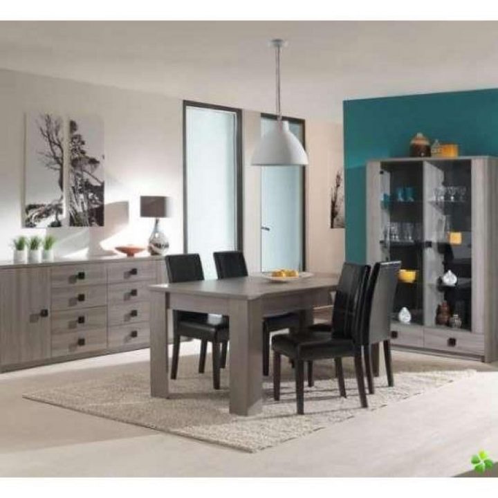 Salle À Manger Nany Buffet + Vitrine + Table 160Cm à Buffet Salle À Manger Pas Cher