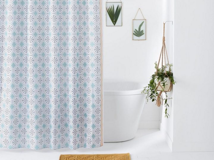 Salle De Bain : 14 Jolis Rideaux De Douche – Joli Place serapportantà Rideau De Douche Leroy Merlin