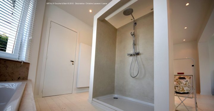Salle De Bain Et Douche Italienne Mortex – Artalis, L'art Mural à Enduit Salle De Bain Imperméable