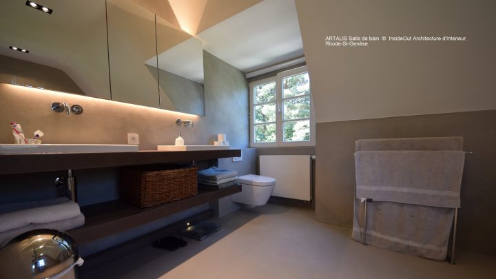 Salle De Bain Et Douche Italienne Mortex – Artalis, L'art Mural dedans Enduit Salle De Bain Imperméable