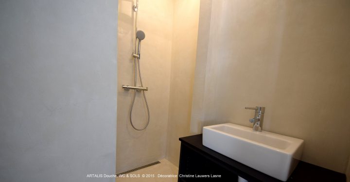 Salle De Bain Et Douche Italienne Mortex – Artalis, L'art Mural intérieur Enduit Salle De Bain Imperméable