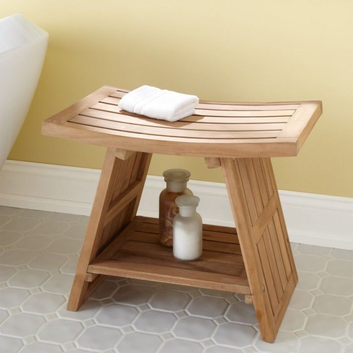 Salle De Bain: Grand Tabouret De Douche De Style Asiatique serapportantà Siège Pour Salle De Bain