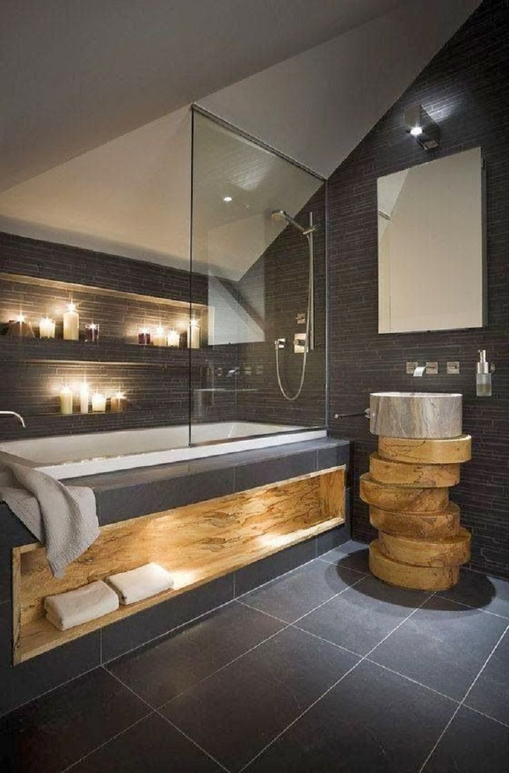 Salle De Bain Sobre, Moderne Et Design Avec Bois Massif Et encequiconcerne Idée Salle De Bain Zen