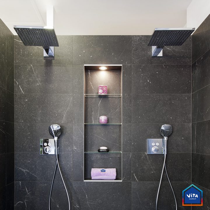 Salle De Bain Ultra Confort | Double Douche, Salle De Bain serapportantà Douche Encastree