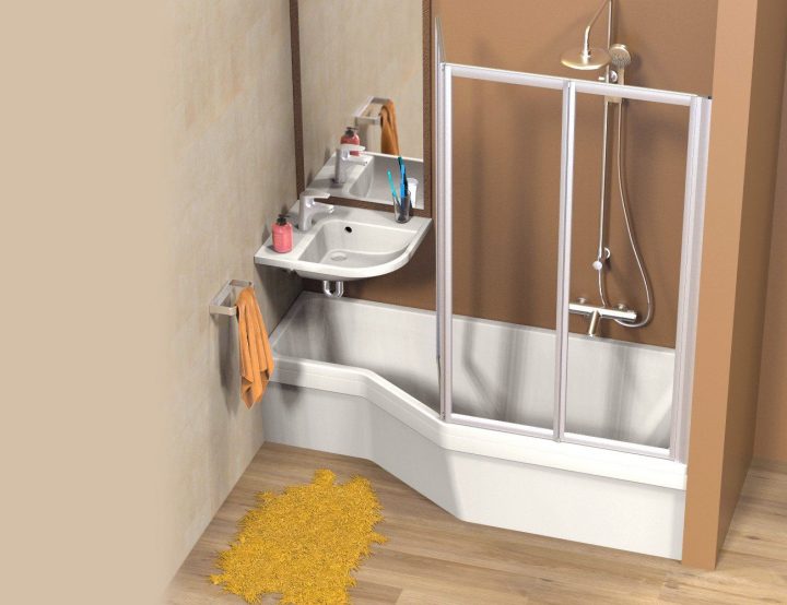 Salle De Bains Compacte Avec Un Ensemble Ravak Be Happy à Salle De Bain Compacte