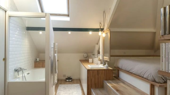 Salle De Bains Mansarde serapportantà Meuble Mansarde