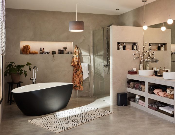 Salles De Bains Modernes : Styles Et Tendances | Leroy Merlin encequiconcerne Modèle Salle De Bain Moderne