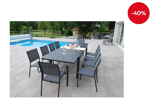 Salon De Jardin 10 Personnes Vittal Pas Cher – Salon De encequiconcerne Chaise De Jardin Auchan