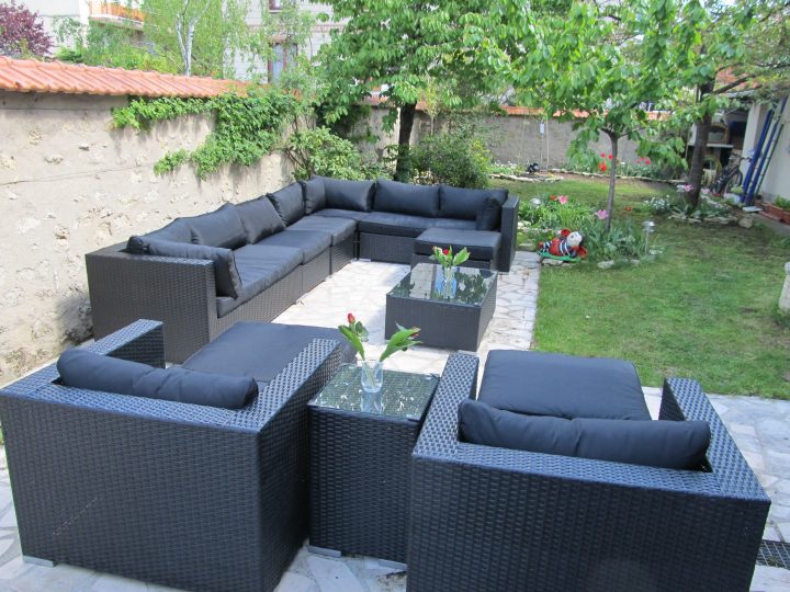 Salon De Jardin 14 Places En Résine Tressée Canapé intérieur Salon De Jardin Résine Tressée Gifi