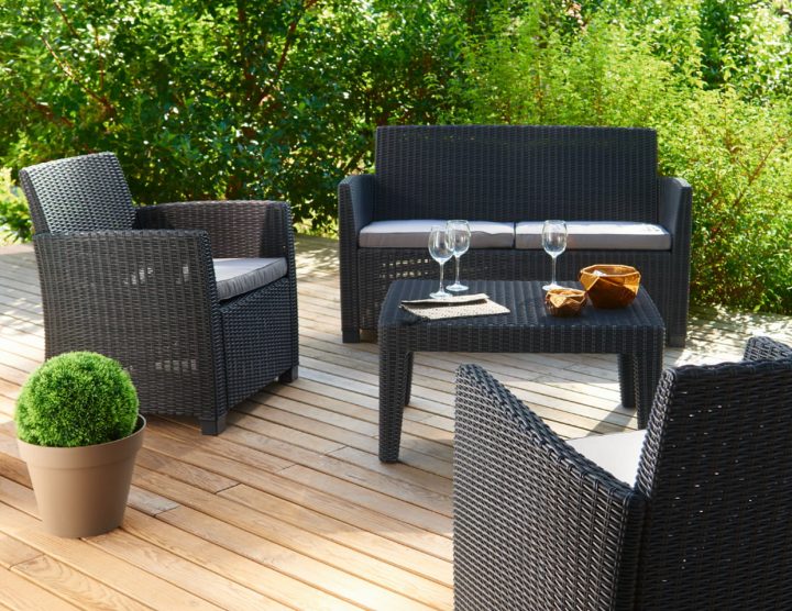 Salon De Jardin 4 Personnes De Gifi encequiconcerne Salon De Jardin Intermarché 2020