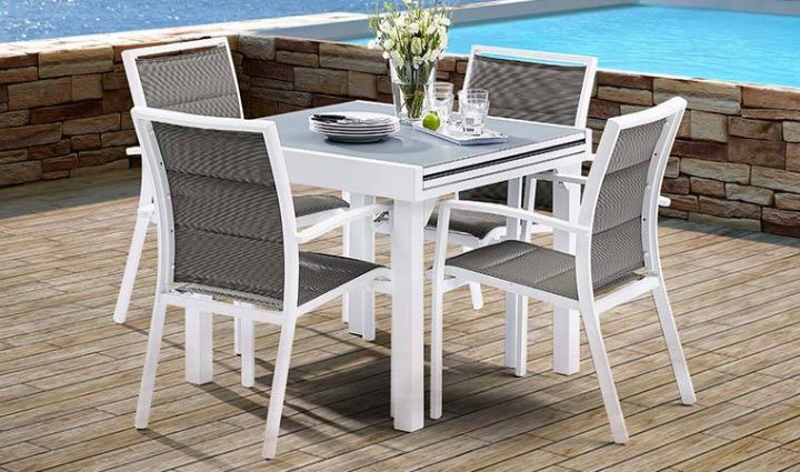 Salon De Jardin 4 Places Blanc Et Gris – Design Contemporain intérieur Salon De Jardin Discount Salon De Jardin 4 Places Blanc Et Gris – Design Contemporain intérieur Salon De Jardin Discount
