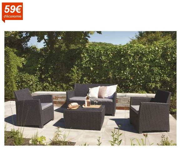 Salon De Jardin 4 Places Corona Pas Cher – Salon De Jardin intérieur Salon De Jardin Gris Pas Cher