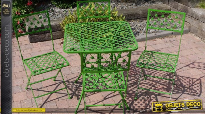 Salon De Jardin 4 Places En Fer Forgé serapportantà Salon De Jardin Gifi Catalogue
