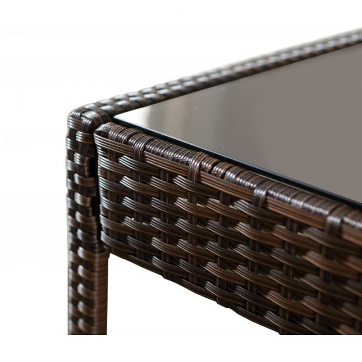 Salon De Jardin 4 Places En Résine Tressée Chocolat concernant Coussin Pour Salon De Jardin En Resine Tressee