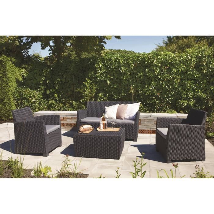 Salon De Jardin Allibert Jardin tout Allibert California Gris