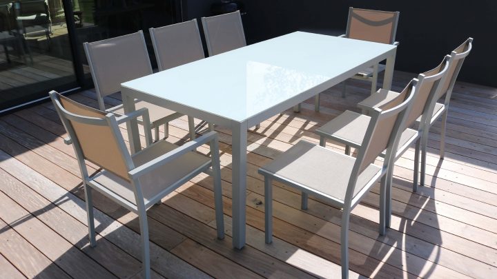 Salon De Jardin Aluminium Table De Jardin 8 Places avec Salon De Jardin Aluminium 8 Places