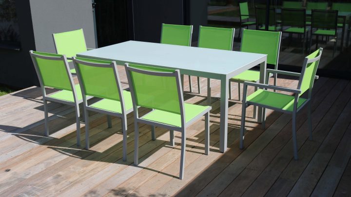 Salon De Jardin Aluminium Table De Jardin 8 Places serapportantà Salon De Jardin Aluminium 8 Places