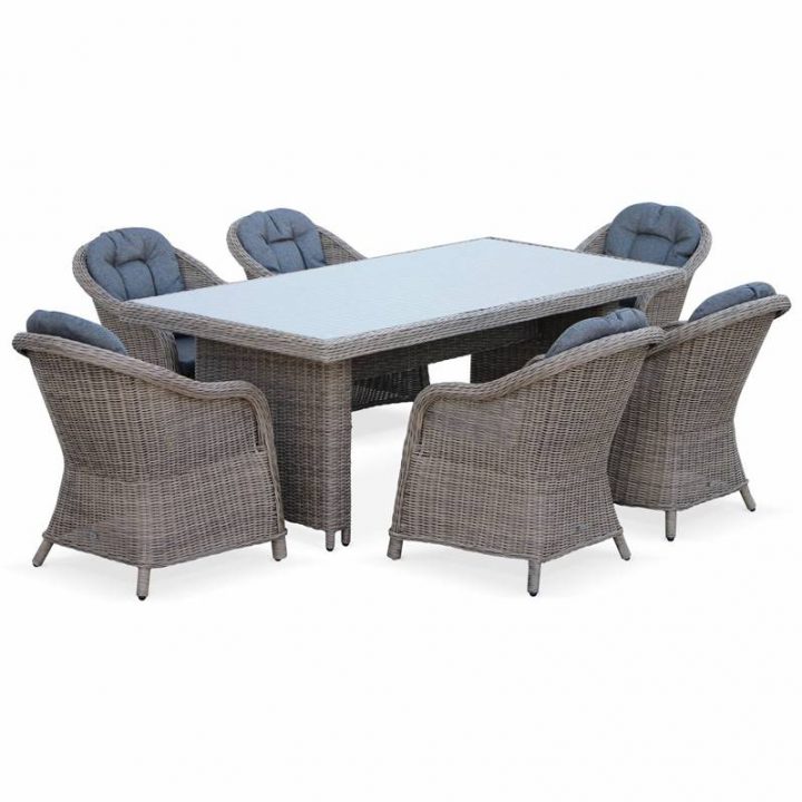 Salon De Jardin Avec Sa Table En Résine Tressée 6 Places concernant Salon De Jardin En Osier Salon De Jardin Avec Sa Table En Résine Tressée 6 Places concernant Salon De Jardin En Osier