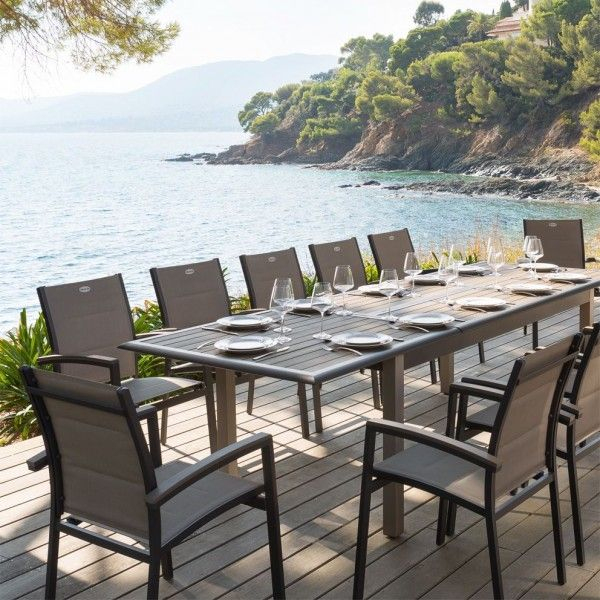 Salon De Jardin Azua Composite Taupe/Anthracite – 8 À 12 serapportantà Salon De Jardin Resine Solde Salon De Jardin Azua Composite Taupe/Anthracite – 8 À 12 serapportantà Salon De Jardin Resine Solde