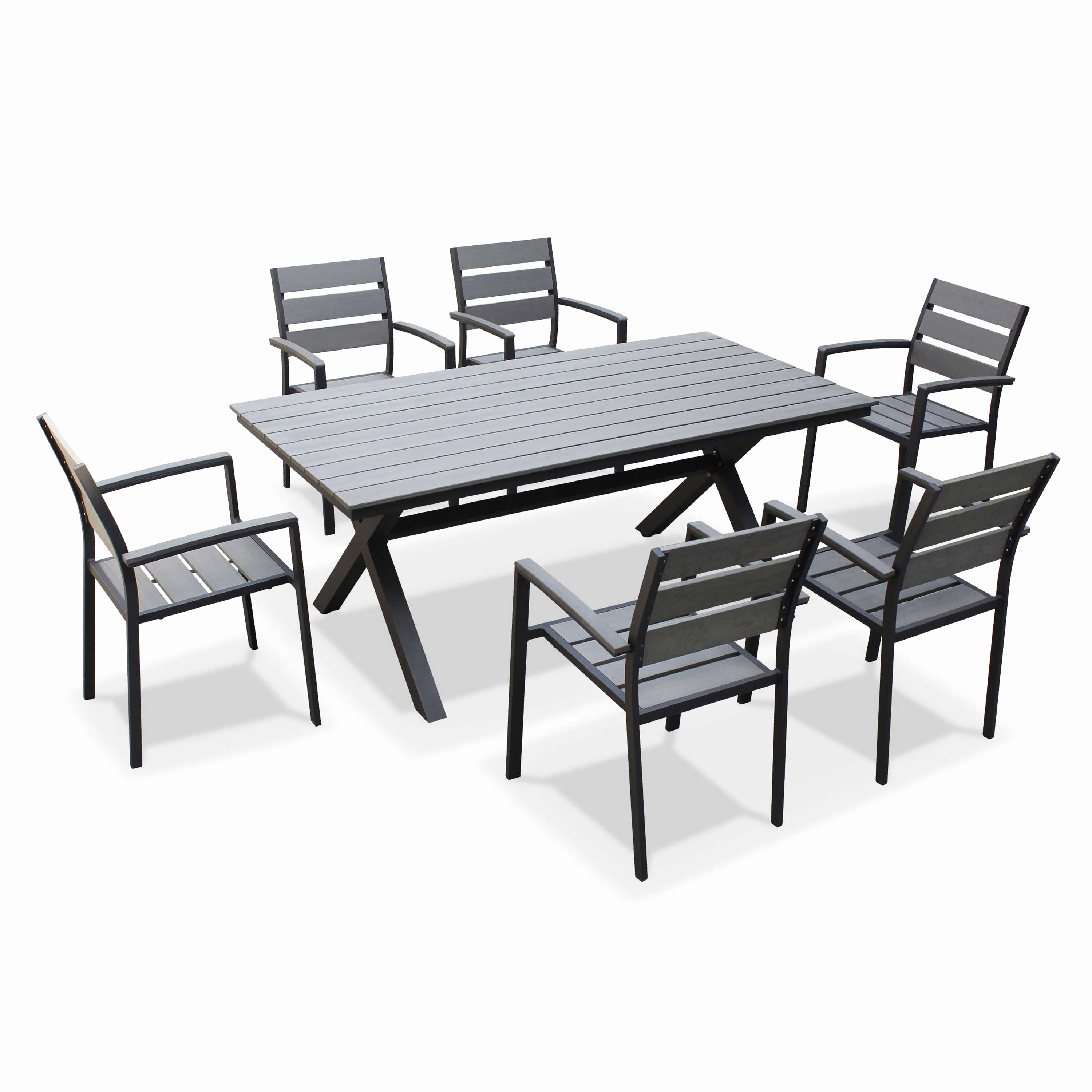 Salon De Jardin Azua Taupe - Jardin Piscine Et Cabane à Salon De Jardin Azua