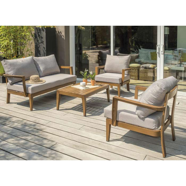 Salon De Jardin Bas Dcb Portofino 4 Personnes | Raviday Jardin destiné Salon Bas De Jardin Pas Cher