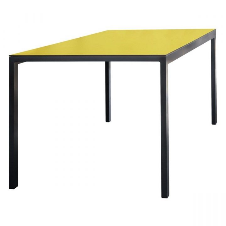 Salon De Jardin Cora Table Rectangle Plateau Hpl Jaune Et intérieur Cora Salon De Jardin