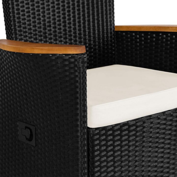 Salon De Jardin En Acacia Et Résine Tressée, 8 Places tout Salon De Jardin Bois Exotique