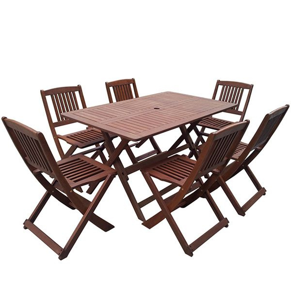 Salon De Jardin En Bois Exotique Family – "Sabah" – Marron dedans Salon De Jardin Bois Exotique