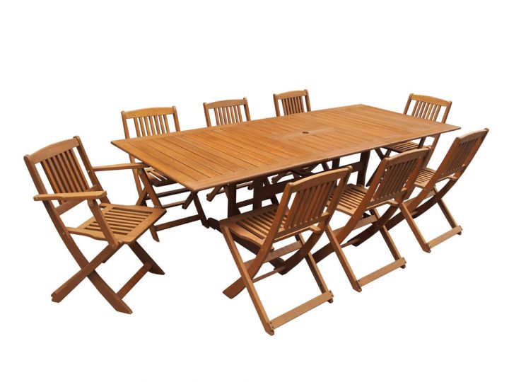 Salon De Jardin En Bois Exotique Osaka – Marron Acajou serapportantà Salon De Jardin Bois Exotique