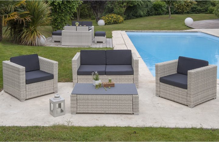 Salon De Jardin En Résine Tressée 4 Places – Le Rêve Chez Vous destiné Salon De Jardin Resine Tressée