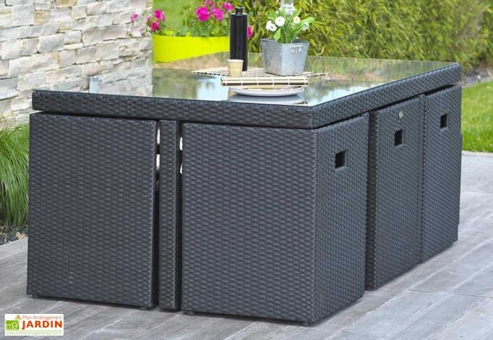 Salon De Jardin En Résine Tressée Encastrable : 11 Pièces concernant Salon De Jardin Encastrable Gifi Salon De Jardin En Résine Tressée Encastrable : 11 Pièces concernant Salon De Jardin Encastrable Gifi