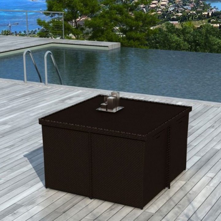 Salon De Jardin En Résine Tressée Encastrable 8 Places à Salon De Jardin Résine Tressée Encastrable Leclerc