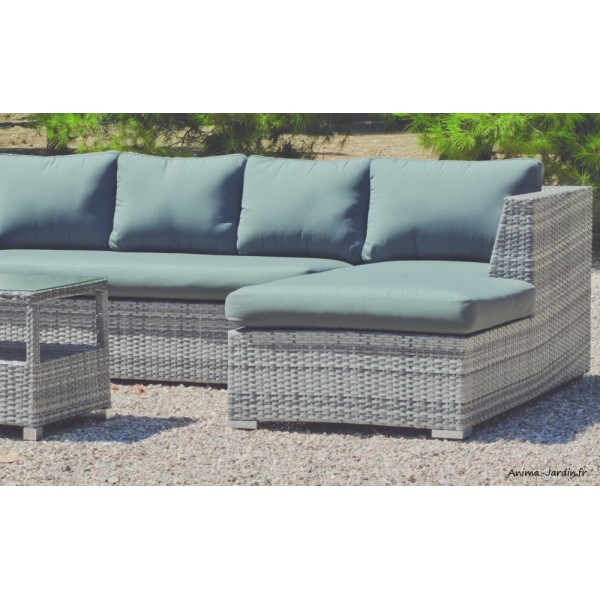 Salon De Jardin En Résine Tressée Gris Clair, Cuber, Avec intérieur Salon De Jardin Resine Pas Cher