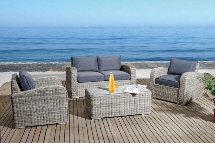 Salon De Jardin En Rsine Tresse Ronde Osier , Salon De serapportantà Salon De Jardin Tressé Pas Cher