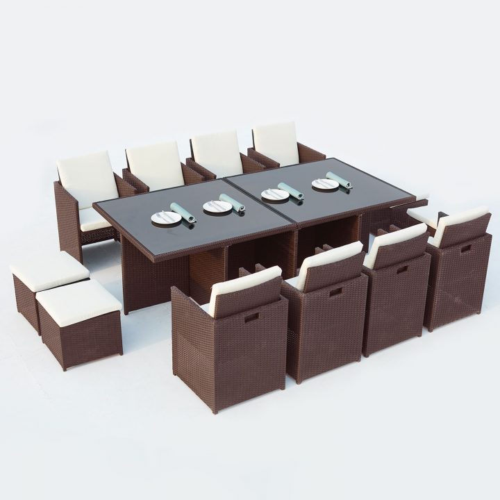 Salon De Jardin Encastrable 12 Places En Résine Tressée intérieur Amazon Salon De Jardin En Resine Tressee