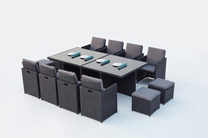 Salon De Jardin Encastrable 12 Places En Résine Tressée serapportantà Salon De Jardin Monaco