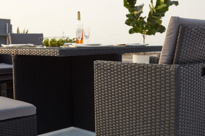 Salon De Jardin Encastrable 8 Places En Résine Tressée dedans Salon De Jardin Monaco